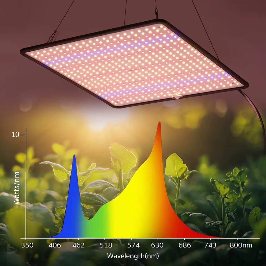HGTUGO 2er-Set dimmbare Pflanzenwachstumsleuchten mit 500 LEDs, Vollspektrum LED-Wachstumslampen in Schwarz für Zimmerpflanzen und Gemüseanbau, Abdeckung: 91,44 x 91,44 cm - Bild 3