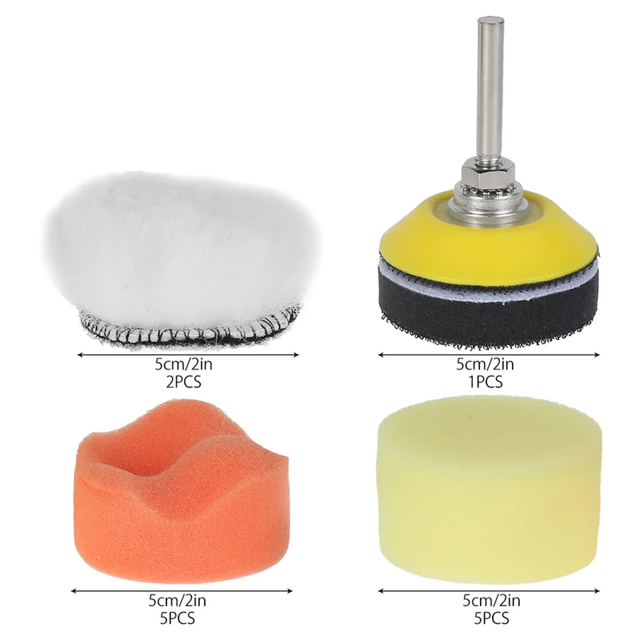 195 Stücke Schleifpapier Polierpads Set für Nass- und Trockenschleifen, 2 Zoll Schleifscheiben in Mehrfarben für Auto, Scheinwerfer, Holz, Glas und Stein - Bild 2