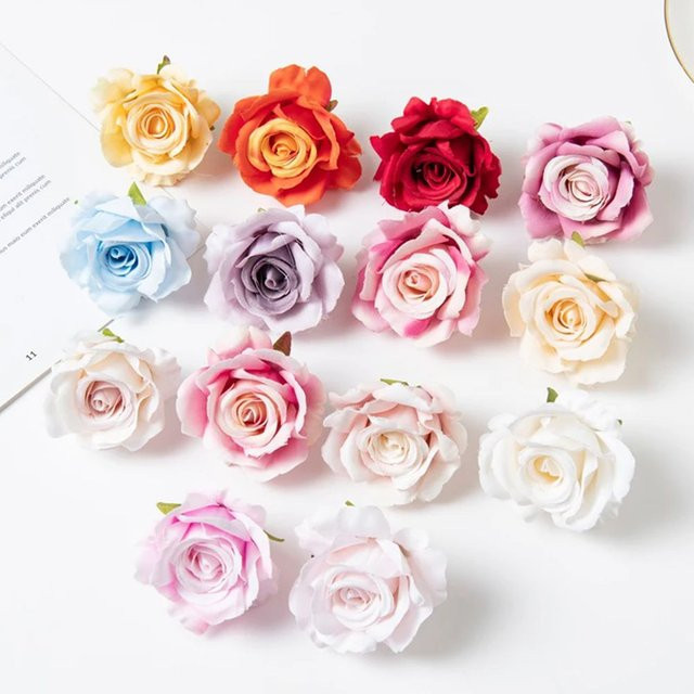 TTCY Seiden-Kunstblumen Rosen in Multicolour für Hochzeitskranz, Brautsträuße und Heimdekoration - Bild 1