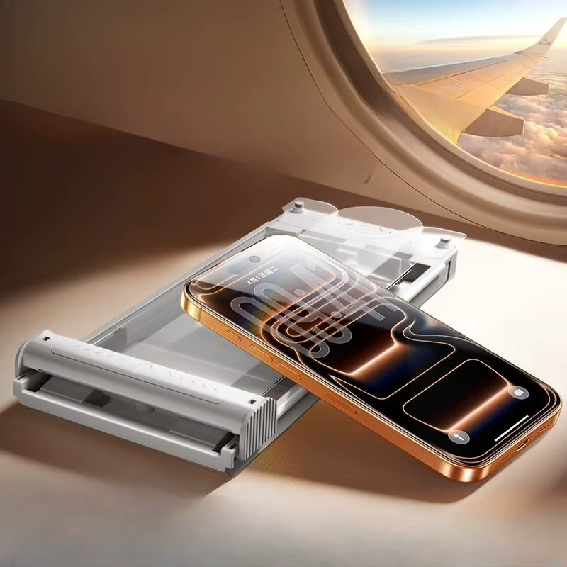 Apple Displayschutz aus gehärtetem Glas für iPhone 17 und iPhone 16 Pro Max, transparent, 3D Hot-Bending mit Vollkleber für einfache Installation - Bild 2