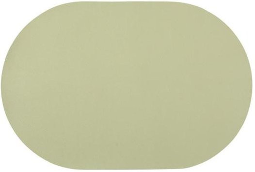 Arabella Tischset aus Kunstleder in Grün, oval, wasserabweisend und rutschfest - Bild 1