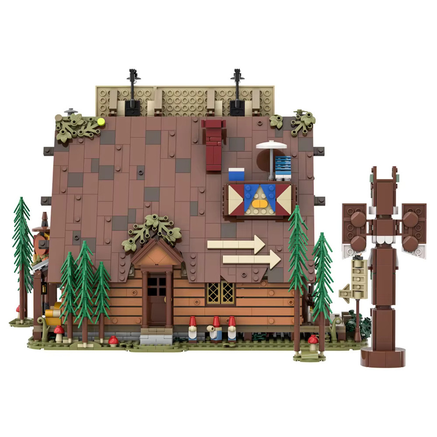 GOBRICKS MOC The Mystery Shack Bauset Mystery Lodge Kabinenmodell Mehrfarbig - Bild 2