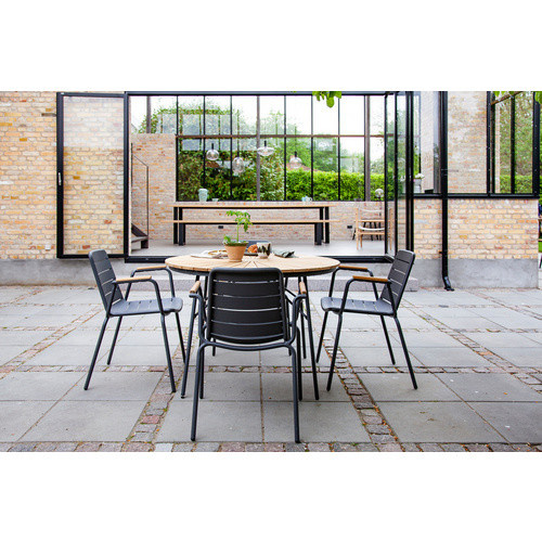 Cinas Gartenmöbelset Ellen/parc aus Teakholz und Aluminium, 6-teilig mit 5 Sitzplätzen, Farbe: Silber - Bild 2