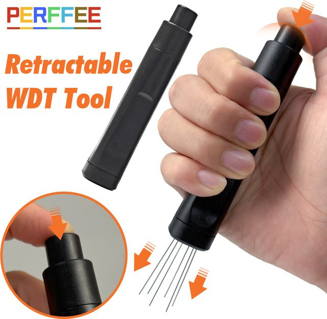 PERFFEE WDT Tool Espresso-Verteilungswerkzeug mit 6 Nadeln in Schwarz - Bild 1