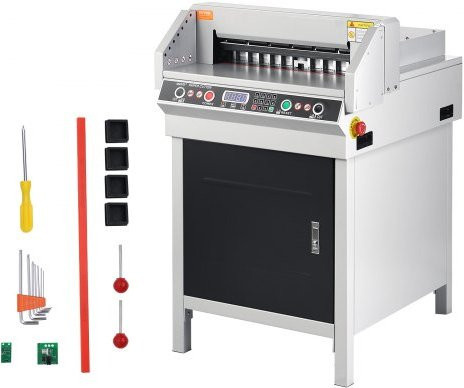 VEVOR Elektrischer Papierschneider mit Eckenabrundung und LCD-Panel, Silber, Schnittbreite: 450 mm, maximale Schnittstärke: 40 mm - Bild 1