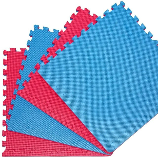 eyepower Kampfsportmatte mit Rand Blau 4er Set B/T/H: 63 x 63 x 2 cm - Bild 1