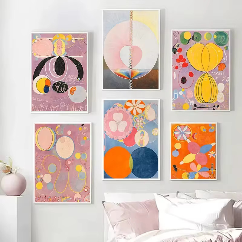Potdemiel Abstrakter Kunstdruck Hilma Af Klint Museum Poster Skandinavische Wanddekoration Mehrfarbig - Bild 2