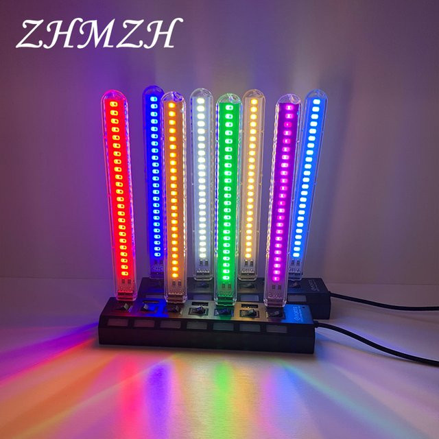 ZHMZH USB LED-Nachtlicht mit 24 RGB SMD LEDs als farbige Atmosphärenbeleuchtung für Live-Streaming, Multicolour - Bild 1