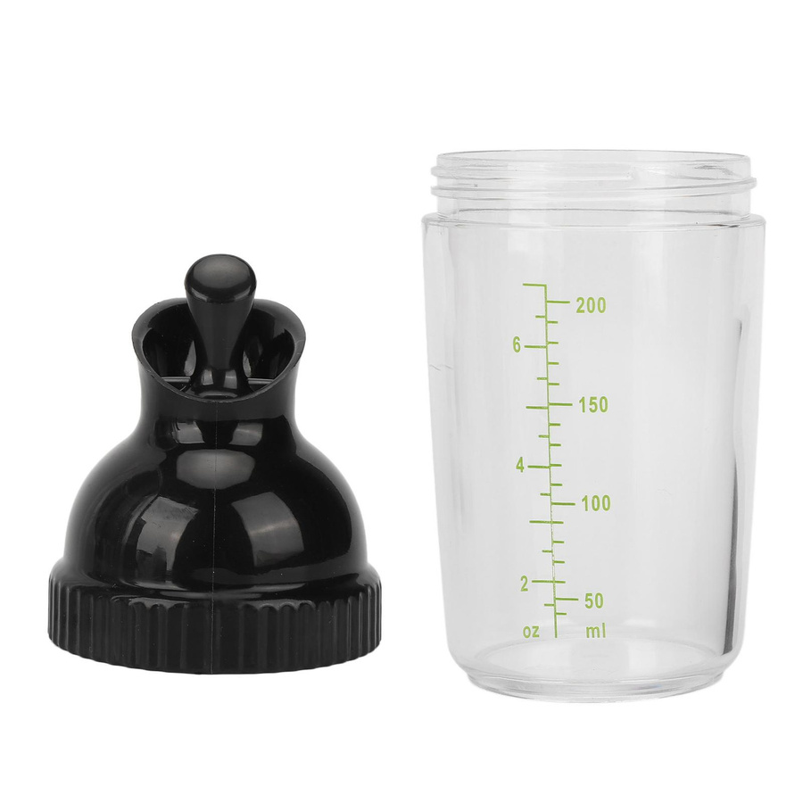 TOMTOP JMS Salatdressing Shaker aus Glas mit Deckel, Schwarz, 200 ml - Bild 4