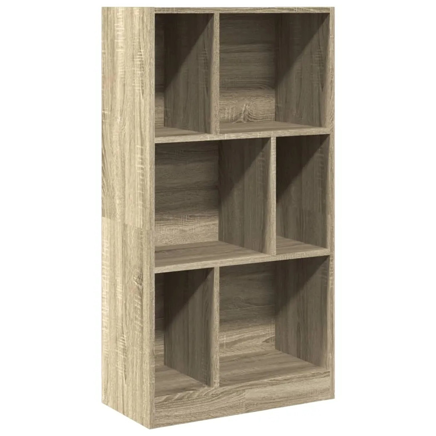 vidaXL Bücherregal Sonoma-Eiche aus Holzwerkstoff, Farbe Braun, B/T/H: 57 x 28,5 x 107,5 cm - Bild 2