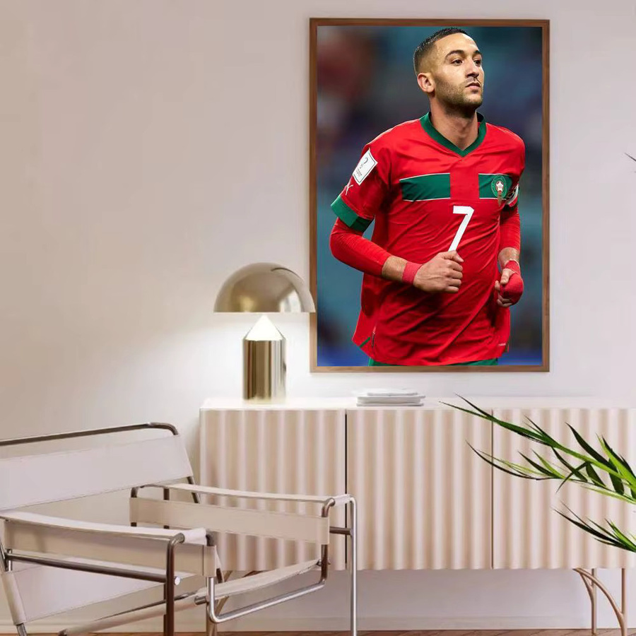 Kayou H-Hakim Z-Ziyech Poster, selbstklebender Wandaufkleber aus wasserfestem Papier in Mehrfarbig, modernes abstraktes Motiv für Wanddekoration - Bild 5