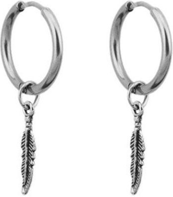 Yggdrasil Creolen Ohrringe, Titan, Silber, Unisex - Bild 1