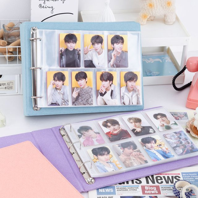 Mohamedectura Kpop Fotokartenhalter Sammelbuch mit D-Ring für 7grid oder 8grid Fotokarten - Bild 1