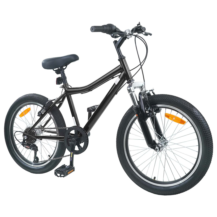 vidaXL Kinderfahrrad 24 Zoll 6-Speed Schwarz für 8-12 Jahre Alt - Bild 4