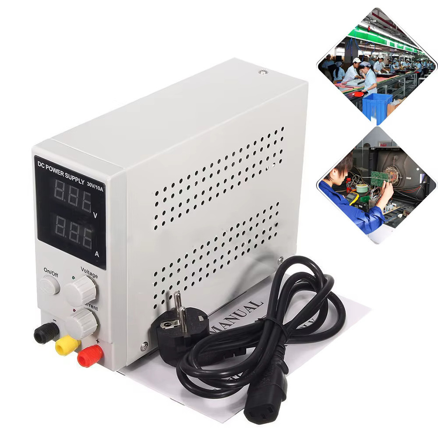 Digitales DC-Labornetzteil 0-30V 0-10A in Weiß, einstellbares Netzteil zum Laden von Batterien und Elektronikgeräten - Bild 2