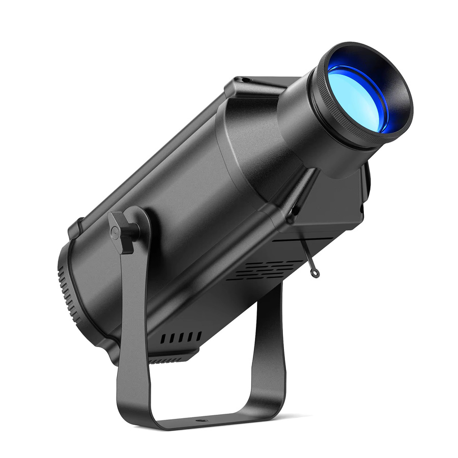 U'King 2er-Set Mini RGB COB LED Scheinwerfer mit 100W, DMX512 Strobe-Effekt und manuellem Fokus für DJ, Party und Hochzeit, Schwarz - Bild 5