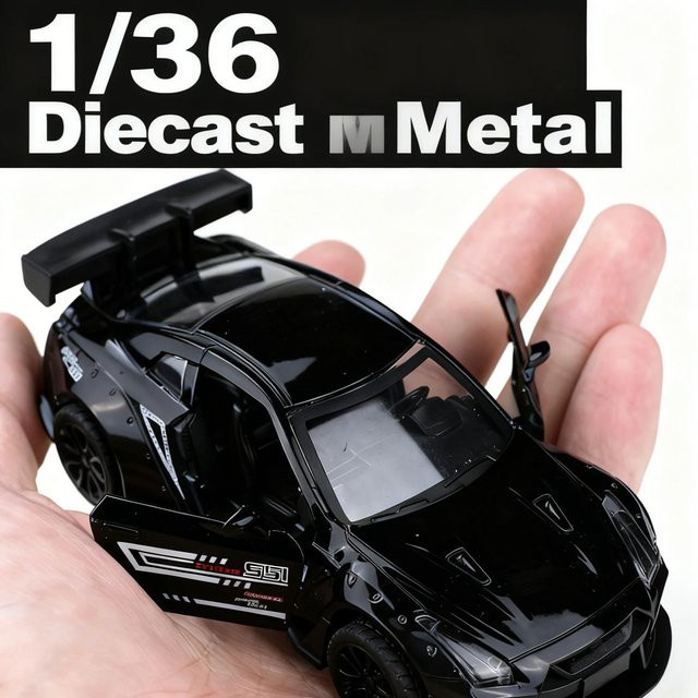 Japanisches Druckguss-Rennwagenmodell, 1:36, mit Rückziehfunktion, Metall - Bild 1