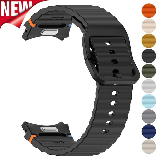 CAOWTAN Uhrenarmband Silikon, Schwarz, Unisex - Bild 1