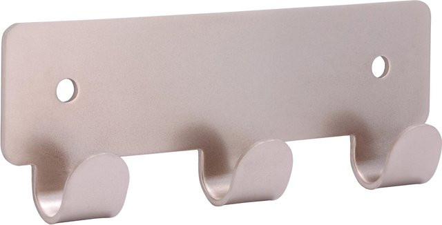 Siro Hakenleiste 1603 aus Metall in Nickel Matt mit 3 Haken, Länge: 114 mm - Bild 1