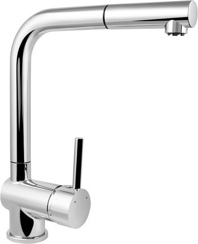 WELLWATER Einhebelmischer in Silber mit 360 Grad schwenkbarem Auslauf und Chrom-Finish - Bild 1