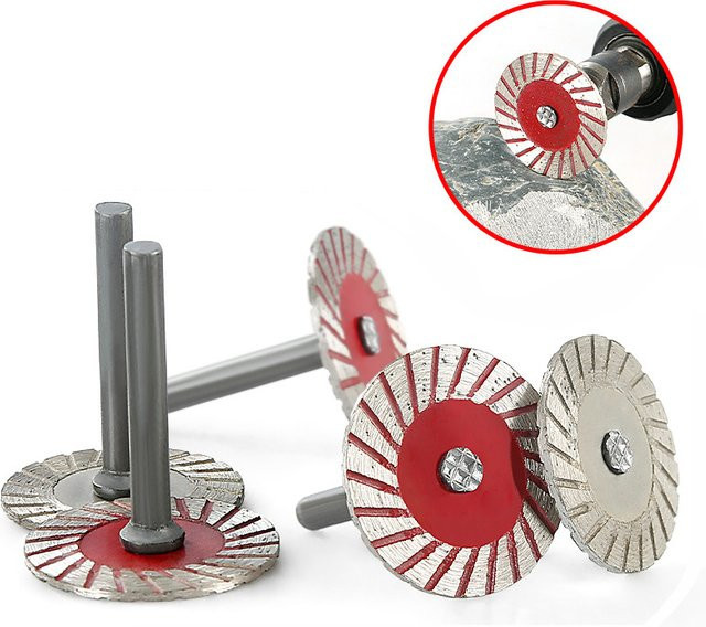 MAXIBIAN Diamant-Sägeblatt für Stein mit 40mm Durchmesser und 6mm Schaft für elektrische Grinder und Trockentrennung - Bild 1