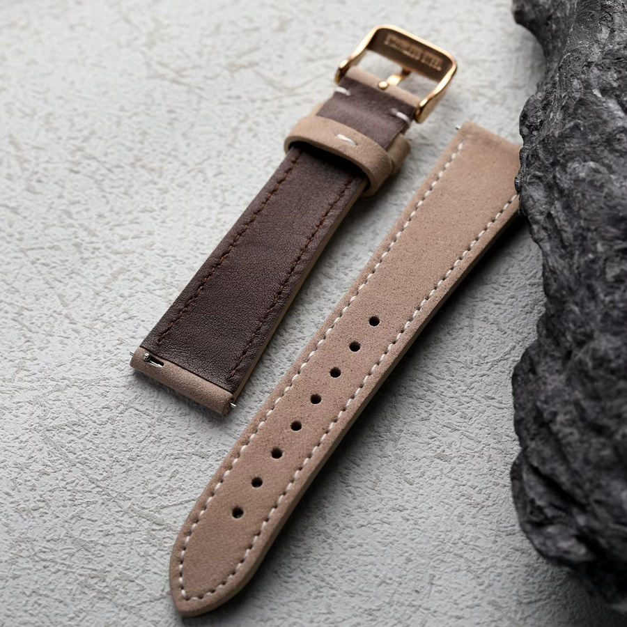 Raystray Uhrenarmband Leder, mattiert, Unisex - Bild 1