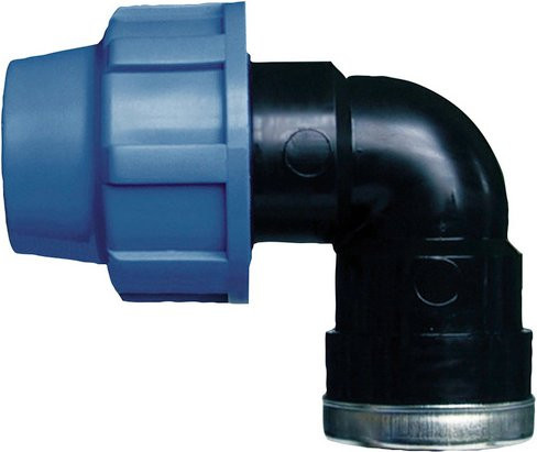 Cornat Winkel für PE-HD-Rohr aus Polypropylen 3/4 Zoll in Blauschwarz - Bild 1