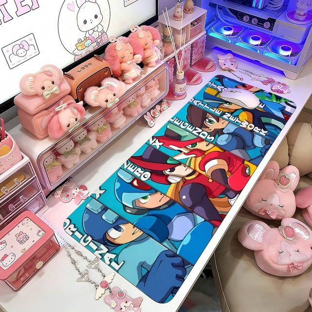 M-Megaman Anime Gaming Mauspad Sakura Deskmat in Multicolour - Bild 1