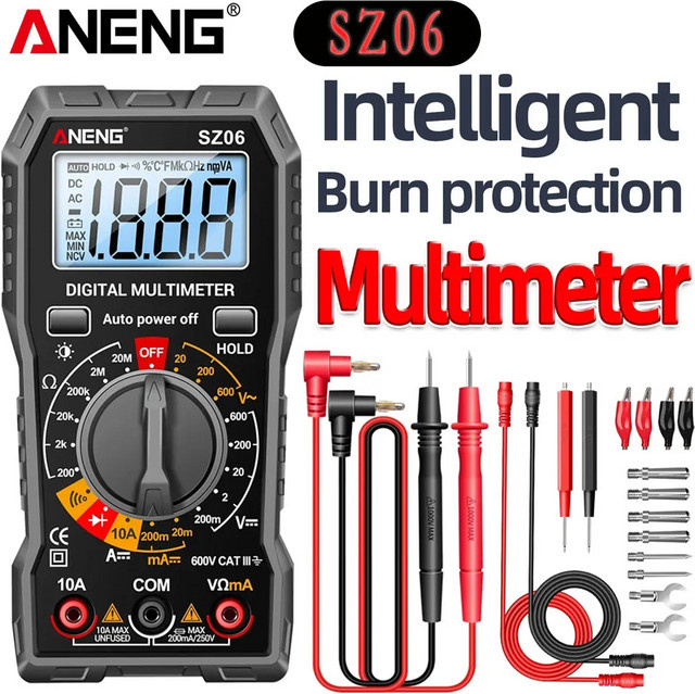ANENG SZ06 Digitales Smart Multimeter für DC Spannung, Strom, Diode und Ohm mit 2000 Zählungen - Bild 1