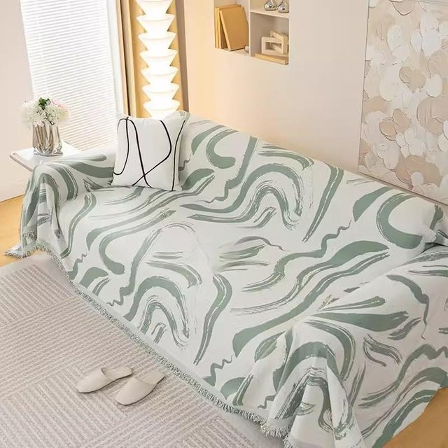 Universal Chenille Sofabezug Mizuki mit grafischem Design, B/B: 180 x 130 cm - Bild 1