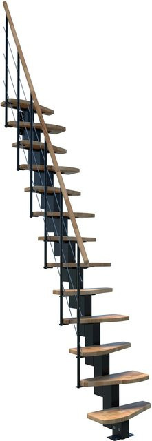 Minka Raumspartreppe Quatro in Schwarz für eine Geschosshöhe bis 298 cm - Bild 1