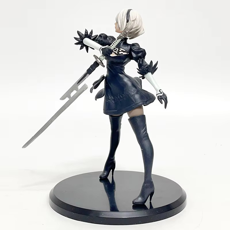 Bandai NieR Automata 2B Actionfigur, 13cm, Kunststoff, Schwarz - Bild 2