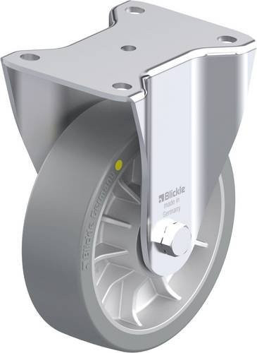 Blickle Stahlblech-Bockrolle BH-ALTH 162K-AS in Silber, Rad-Durchmesser: 160 mm, Tragfähigkeit: 900 kg - Bild 1