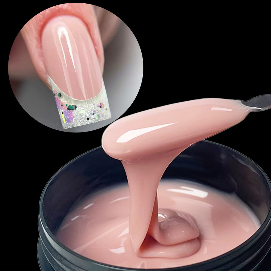 Jillnails Builder-Nagelgel, milchig weiß rosa, 100 ml - Bild 2
