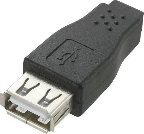 Renkforce USB 2.0 Adapter von USB-A auf Mini-B in Schwarz RF-4780816 - Bild 1