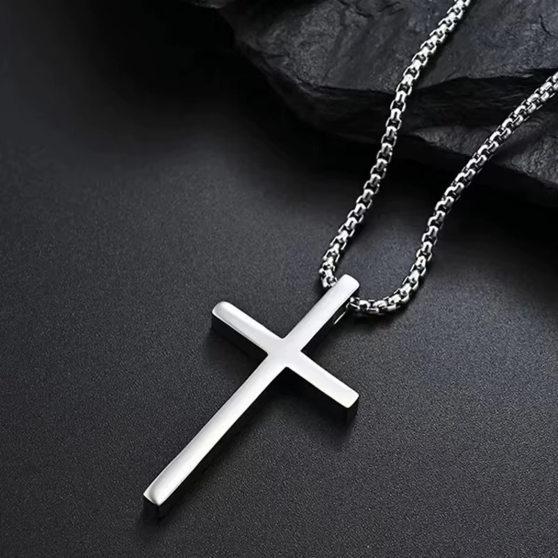 Neue Religion Halskette, Edelstahl, Silber, Unisex, 60 cm - Bild 1