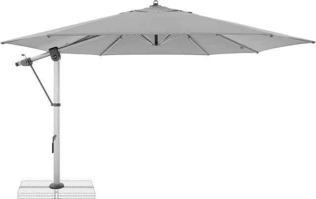 Doppler Pendelschirm Expert 400 Side in Hellgrau mit Ø 400 cm - Bild 1
