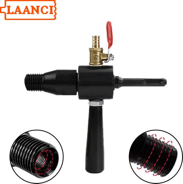 LAANCI Elektrohammer-Wassereinspritzadapter SDS Plus auf 1 1/4UNC Wasserzuführungsanschlussstange für Elektrohammer-zu-Wasserbohrer - Bild 1