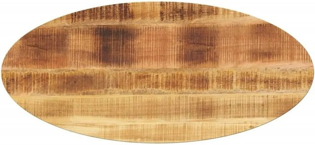 vidaXL Tischplatte aus Massivholz Mango in Braun, Oval, B/T/H: 100 x 40 x 2,5 cm - Bild 1