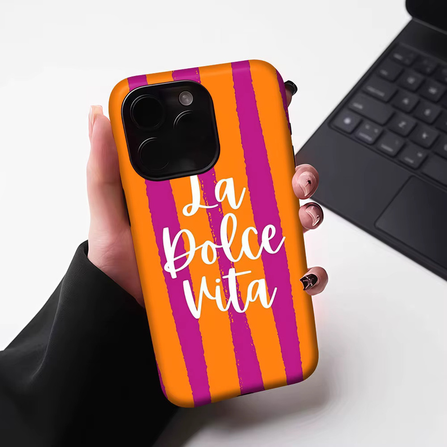 Aurbe Dolce Vita Charm Case 2-in-1 MagSafe Hülle mit mattem Schutzfilm für iPhone 17 16 15 14 Plus Pro Max, Stoßfeste Hartschale, Multicolour - Bild 6