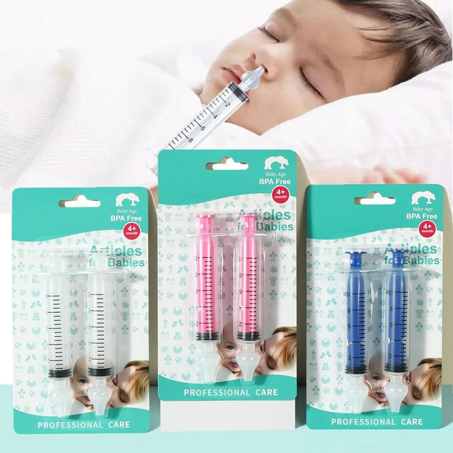 RUZOFO Baby Nasensauger Spritze zur Nasenreinigung für Kinder, Weiß und Transparent, 10 ml oder 20 ml - Bild 1