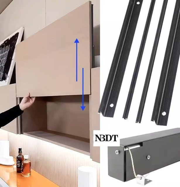 NBDT Vertikaler Gleitschrank-Türmechanismus mit Auf-Ab-Freistoppfunktion, 1 Set - Bild 1