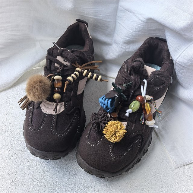 Maillard Schnürsenkel mit Holzperlen, Känguru Charm, Unisex - Bild 1