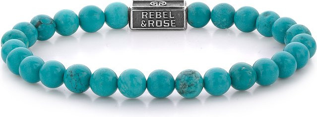 Rebel & Rose Armband, 925 Silber, Türkis, Herren - Bild 1