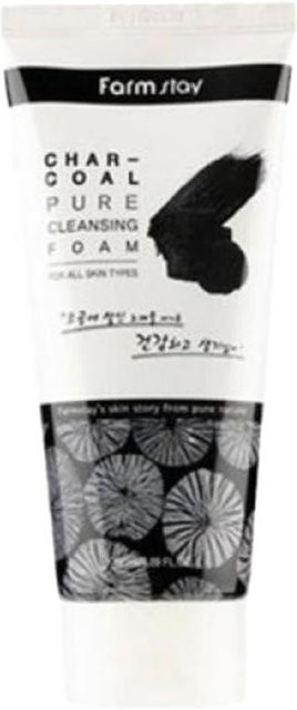FARM STAY Charcoal Pure Reinigungsschaum, 180 ml, Aktivkohle, Empfindliche Haut - Bild 1