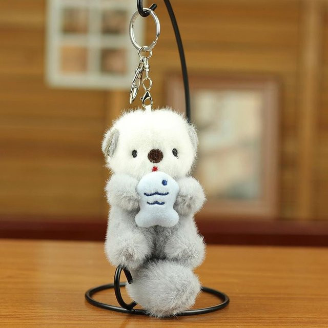 Kidsly Seeotter Puppe Anhänger, Plüsch, 14cm, weiß, ab 6 Jahren - Bild 1