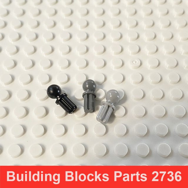 wishiot 1x2 Halbkreuzachse mit Kugel, Technische Verbindungsteile, 100-teiliges Set, Schwarz - Bild 1