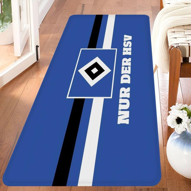 Rutschfester Teppich Hamburger SV in Blau, B/H: 60 x 40 cm - Bild 1