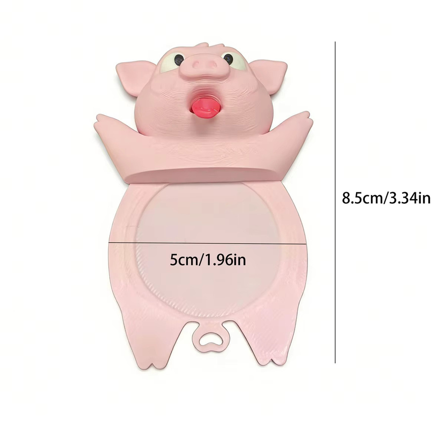 Niedliches Schweinchen-Lesezeichen in Rosa mit herausgestreckter Zunge aus Kunststoff, 1 Stück - Bild 4