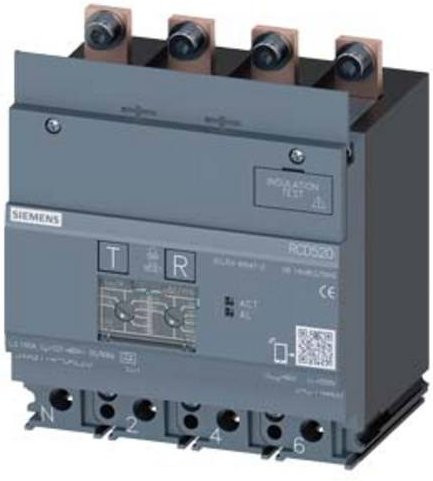 Siemens 3VA9114-0RL20 Differenzstrom-Schutzgerät, grau, B: 10,16 cm, H: 10 cm, T: 7 cm - Bild 1